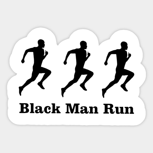 Ahmaud Arbery rip Black man Run Sticker by clarineclay71